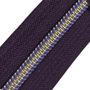 Reißverschluss Pflaume Antikmessing Lila